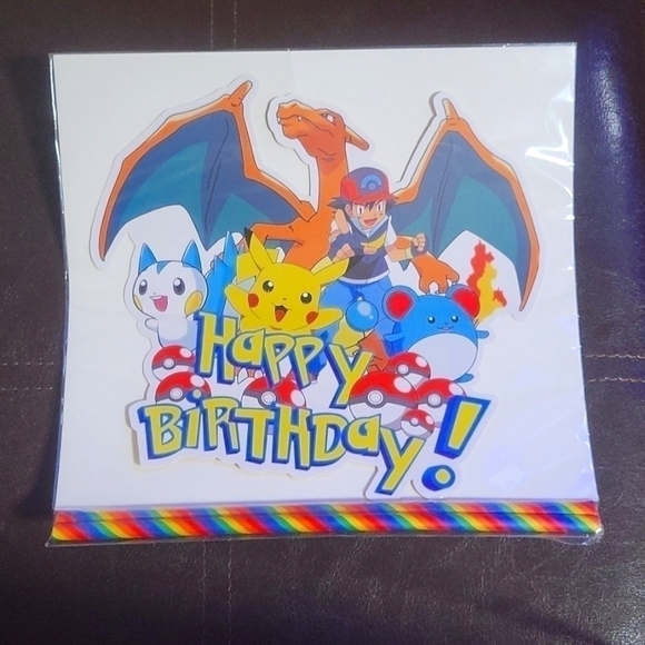 Phoenix Party Other - 1 Pika Cake Topper for Children Birthday Party Cake Decorations Pokemon